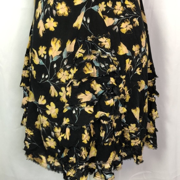 Intimately by Free People Raw Ruffle Floral Tunic Dress in Black Size XS - Picture 10 of 14
